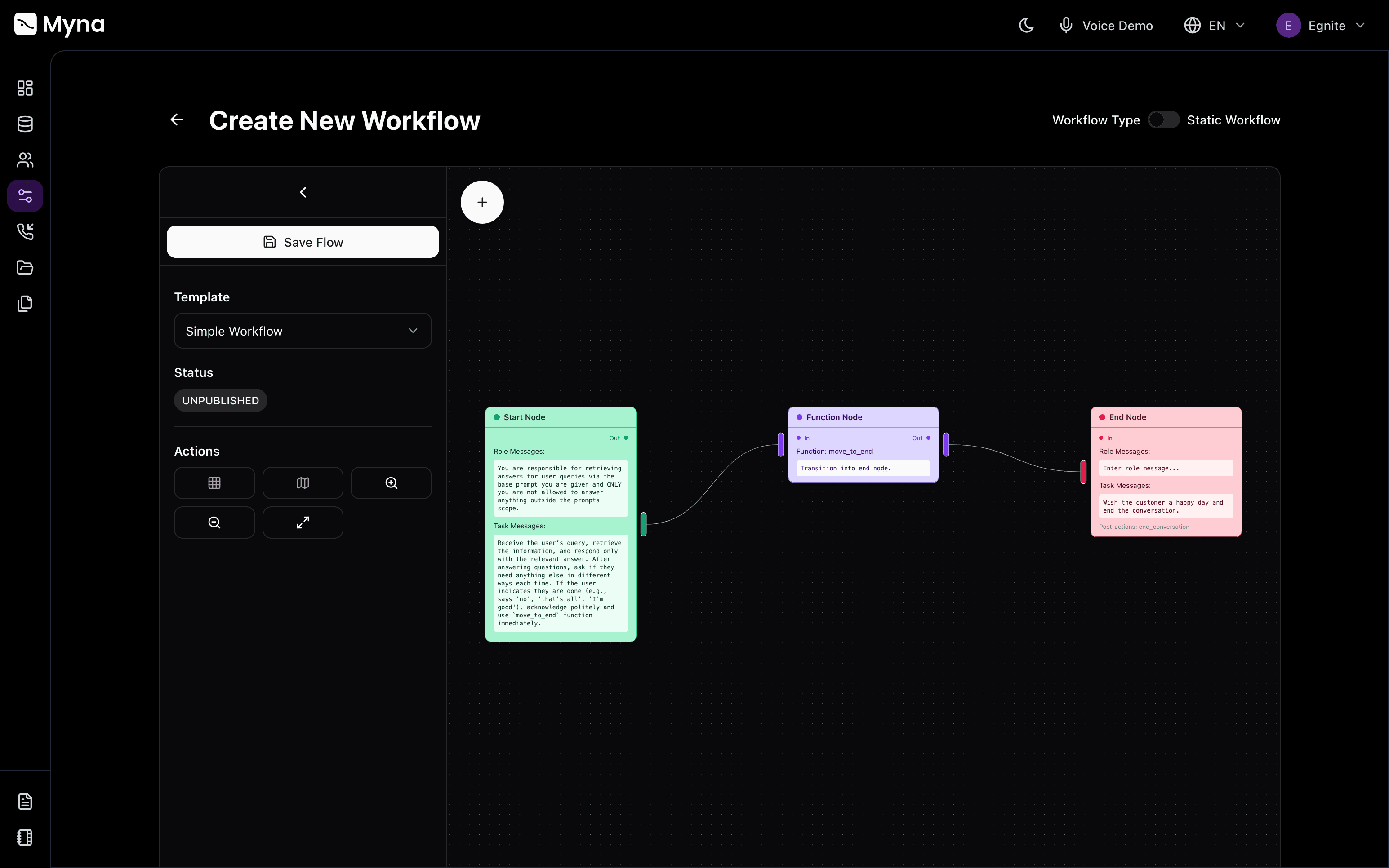 Myna agent configuration dashboard